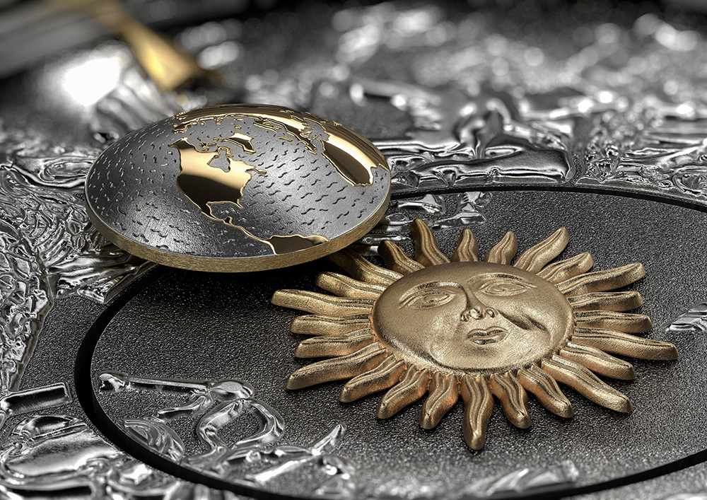 Details on the Metiers d'Art Copernicus Celestial Spheres